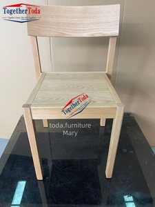 Chaise de salle à manger empilable confortable en bois de teck et caoutchouc avec dossier, pour restaurant et maison, prix fabricant abordable - Product Image 2