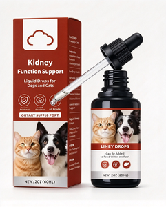 Complément Liquide en Gouttes pour la Fonction Rénale des Chiens et des Chats – Maintient la Santé Rénale et Urinaire avec Canneberge – Vente en Gros OEM - Product Image 1