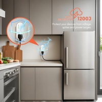 Protecteur de tension robuste GD-V583 20A 4400W avec protection contre les surtensions 525J et temporisation de 180 secondes pour climatiseur et réfrigérateur