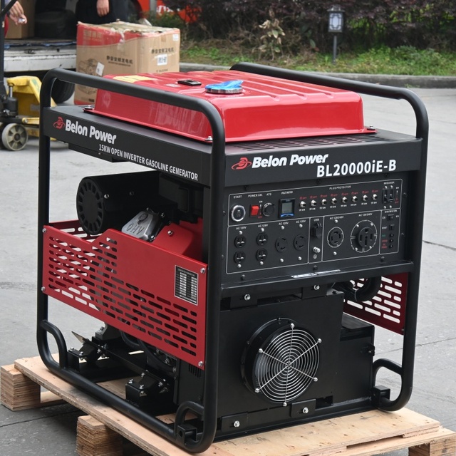 Inverter Generator 16KW Portable Petrol Generator 15KW Single Phase Gasoline Generator 12V DC Electric Start Emergency Backup