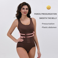 Combinaisons pour femmes avec ceinture, contrôle ferme du ventre, respirantes, corsets de maintien de la taille, décorations à crochets, body sculptant