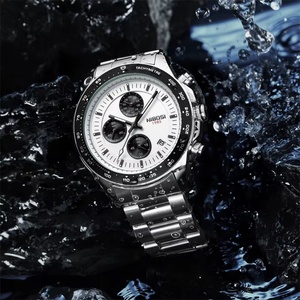 Montre chronographe de luxe pour hommes, en acier inoxydable, résistante à l'eau 3BAR, date lumineuse, montre à quartz tendance, pour 2636 marques - Product Image 5