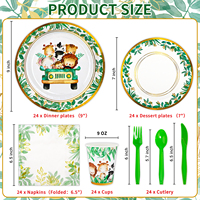 Donghui ensemble de vaisselle jetable sur le thème des animaux de haute qualité décorations de fête pour enfant fête vaisselle fournitures de fête
