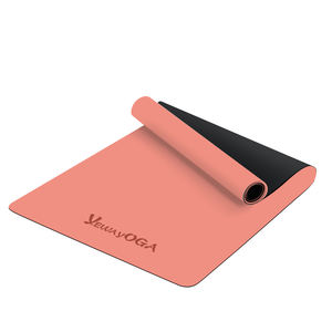 Ogamatte-tapete de yoga antiderapant para mujer, esterilla de entrenamiento de fitness de color rosa de goma natural con estampado personalizado - Product Image 3