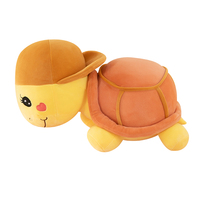 Super lindo dibujos animados con capucha tortuga suave peluche muñeca con algodón PP bordado gran alivio del estrés edredón suave Animal Juguetes