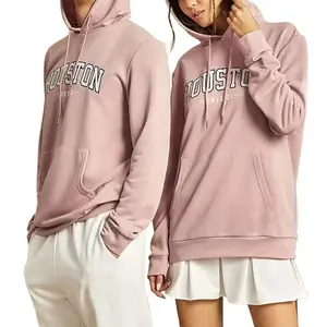 Women's Fashion Hoodies in Blush Pink Soft Cotton Pullover Hoodie Customizable Sportswear Top