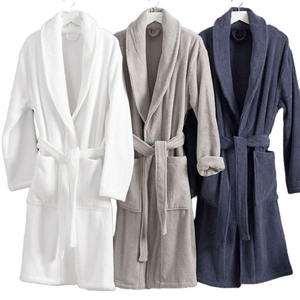 Hotel 5 stelle 100% di cotone Unisex bianco accappatoi con pantofole Spa spugna accappatoio per gli uomini e le donne su misura di lusso accappatoio - Product Image 2