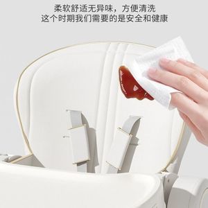 Chaise haute pliable et portable pour bébés et enfants de 0 à 12 mois, chaise de repas multifonctionnelle avec plateau, réglable en hauteur - Product Image 5