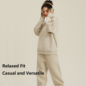 345G polaire sweat et pantalon de survêtement ensemble automne hiver hommes femmes marque de mode décontracté sport lâche <span class=keywords><strong>Pull</strong></span> - Product Image 4