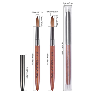 KADS Kolinsky Hair Pointed Tip <b>Nail</b> Art Brush 14# 16# Wood Handle Professional <b>Nail</b> <b>Tools</b> Acrylic <b>Nail</b> Art Brush - Product Image 2