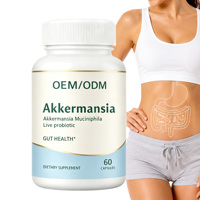 Capsules Probiotiques Akkermansia OEM/ODM 300 Milliards AFU pour la Santé du Côlon et le Confort Gastrique des Adultes – Soutien à la Digestion Saine