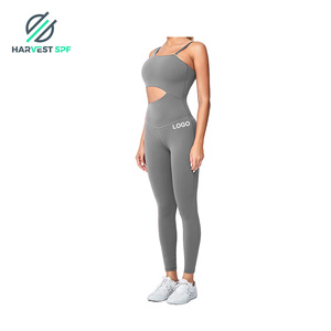 Combinaison moulante sans manches pour <span class=keywords><strong>femme</strong></span> avec bretelles réglables, effet push-up fessier, très élastique, idéale pour la gym, la danse, le cyclisme, les sports et le Pilates - Product Image 2