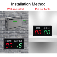 Papan Skor LED Ganxin, Papan Skor Digital Portabel Mini Elektronik untuk Bola Basket, Sepak Bola Meja, dan Cornhole Indoor