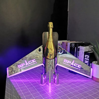 Plateau de verres à liqueur d'avion personnalisé avion moderne à LED pour présentateur de bouteille de champagne pour service VIP pour restaurant bar lounge