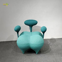 LEMON FURNITURE Chaise d'appoint en mousse injectée de forme unique Chaise à dents pour les fêtes et les événements