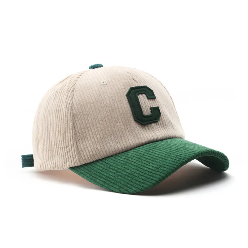 Custom design high quality men hats and caps Corduroy Fabric Adjustable 6 panel corduroy hat Baseball Cap