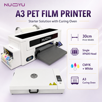 Nouvelle imprimante DTF A3 pour film PET, machine XP600 CMYK avec encre pigmentée blanche et four de séchage pour transfert sur tissu coton/nylon