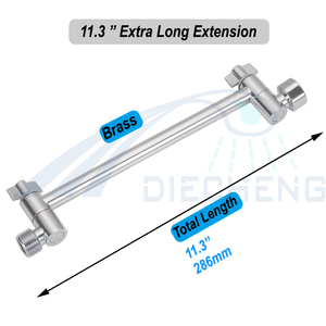 Pommeau <span class=keywords><strong>de</strong></span> <span class=keywords><strong>douche</strong></span> réglable en laiton <span class=keywords><strong>de</strong></span> 11 "avec bras <span class=keywords><strong>de</strong></span> <span class=keywords><strong>douche</strong></span> étendu Tige d'extension <span class=keywords><strong>de</strong></span> coude <span class=keywords><strong>de</strong></span> connexion <span class=keywords><strong>de</strong></span> pulvérisation supérieure avec dent - Product Image 4