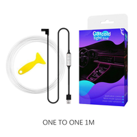 Kit d'éclairage ambiant pour voiture, bande LED RGB, fil néon, éclairage à fibres optiques USB, IP68 étanche, commande manuelle, ajustement universel pour le centre de la voiture