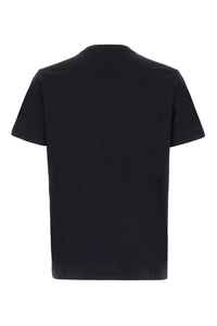 T-shirt en coton avec logo noir Iceberg de grande qualité Logo blanc contrasté brodé sur la poitrine - Product Image 2