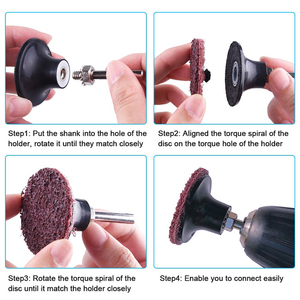 Disco di carta abrasiva a cambio rapido disco abrasivo a strappo in fibra di Nylon grigio grigio abrasivo Standard rivestito in gomma cambia rapidamente Dis - Product Image 4