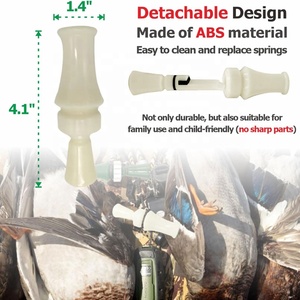 Açık Hava ABS ve Ahşap Ördek Çağırma Düdüğü Hafif ve Taşınabilir 3.5x11cm Avlanma Ördek Yemi Aksesuarları için - Product Image 5