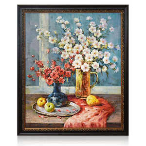 Cuadro Vintage de Rosas de Artistas <span class=keywords><strong>Famosos</strong></span>, Pintura al Óleo Acrílica 100% Hecha a Mano sobre Lienzo, Estilo Impresionista, Impermeable - Product Image 1
