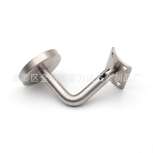 Support mural en acier inoxydable Fulida en forme de L pour connecteur de main courante d'escalier en verre, support courbé - Product Image 1