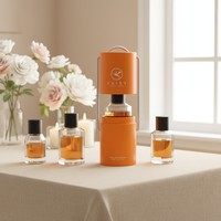 Set Botol Parfum Kaca Kosong Mewah Bentuk Persegi Panjang 30ml 50ml 100ml dengan Tutup Berstempel dan Kotak