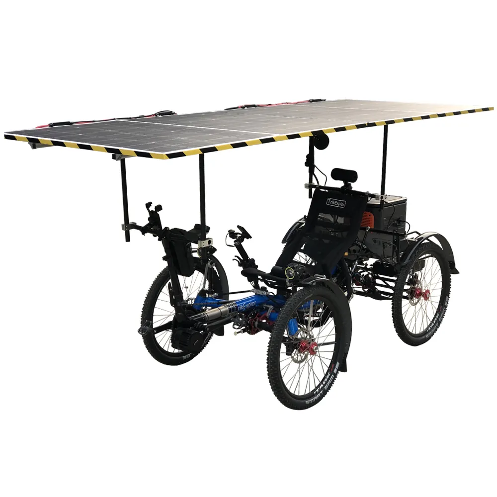 편안한 장거리 여행 TrikExplor 420E 전기 Bafang 500W 모터 여행 기댄 쿼드 자전거