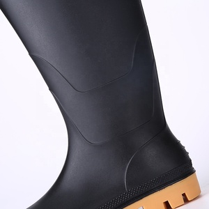 OEM Knee High Non-safety Plastic PVC <strong>Wellies</strong> Rain Boots Waterproof Oil &amp; Chemical Resistant Non-slip Lightweight for Gardening - Product Image 6