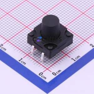 TC-FS1212D-C-P Tactile Switch Through hole-4P,12x12mm Switch Single Pole Single Throw Round Button 2.6N Through Hole - Product Image 1