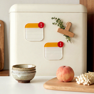 Mini tableau mémo magnétique effaçable en acrylique 8x8cm avec stylo pour la maison, le bureau, la cuisine - Product Image 6