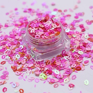 2022วันวาเลนไทน์เซ็กซี่ริมฝีปากรูปร่าง Glitter ร่างกายเล็บ Glitter ตกแต่งงานแต่งงาน - Product Image 1