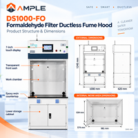 Hotte de laboratoire sans conduit avec filtre à formaldéhyde pour le contrôle des vapeurs chimiques, équipement de filtration des fumées OEM ODM personnalisé B2B