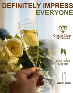Set di 6 bicchieri da vino <span class=keywords><strong>in</strong></span> <span class=keywords><strong>plastica</strong></span> infrangibili senza BPA, <span class=keywords><strong>calici</strong></span> da champagne con logo e colore personalizzati, i più venduti - Product Image 3