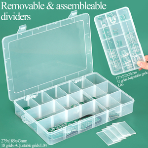 Caja de Pesca de Plástico SUNSHING con Compartimentos, Organizador de Almacenamiento con 15 Divisiones, Caja Multicompartimento para Señuelos de Pesca de Carpa y Monedas - Product Image 2