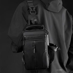 남성용 비즈니스 USB 충전 크로스바디 백, 방수 싱글 숄더 백팩, 대용량 멀티 포켓 메신저 백 - Product Image 1