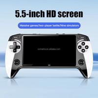 Console de jeu portable X9 5.5 pouces grand écran rétro classique manettes vidéo 3D portables stockage 64 Go avec connectivité Wi-Fi