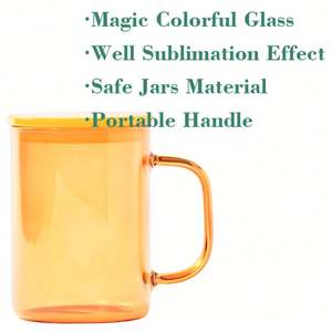 NUEVO EN NUESTRO ALMACÉN DE EE. UU. Vasos de Vidrio Transparente Sublimables de 15 oz, Color Degradado, Tipo Jelly, con Tapa de Plástico y Pajita - Product Image 2