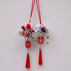 Colgante de aleación estilo ópera china de Valle de las Espadas, decoración para coche con diseño de sombrero de campeón, corona de fénix y traje oficial para extranjeros - Product Image 3