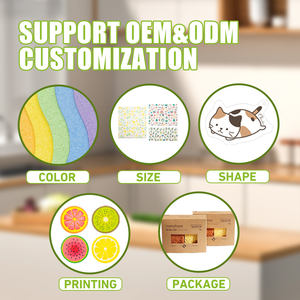 अनुकूलन समर्थन गैर स्क्रैच पैड रसोई की सफाई के लिए डबल-साइड डिश स्पंज को समर्थन करें Sक्रब स्पंज - Product Image 6