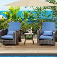 Ensemble de canapés en rotin PE tressé, style nordique moderne et minimaliste pour l'extérieur - Imperméable, protection solaire, design détachable, idéal pour villa et jardin