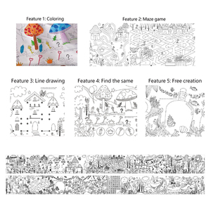 Graffiti Scroll para niños 6 metros pintura para colorear arte Animal Mundo Dibujo imagen juguetes para niños - Product Image 3