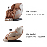 Fauteuil de massage corporel complet avec airbags pour les bras et les mains, zéro gravité, 4D, piste SL, chauffage