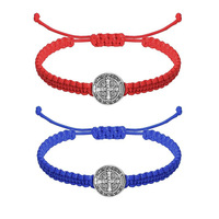 Grande Promotion Bracelet Ajustable Tressé en Alliage Vintage Vierge Marie Catholique Bijoux Religieux Catholiques Fournitures Cadeaux