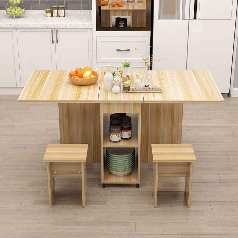 1.2 rectangulaire + 4 tabourets noyer clair