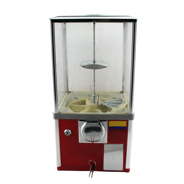 Metal Middle Size Coin Operate Toy Capsule All-metal Vending Machine Bulk Candy and Gumball Dispenser