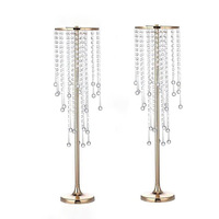 Support à fleurs en cristal de style européen pour les mariages Offre Spéciale la table à manger romantique en métal décor principal pour les décorations de fête de banquets