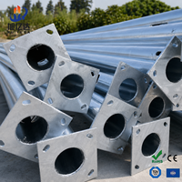 Poteau d'éclairage urbain résistant au vent en acier Q235 galvanisé à chaud, à bras simple ou double, OEM ODM, 5m, 6m, 7m, 8m, 9m, 10m, 11m